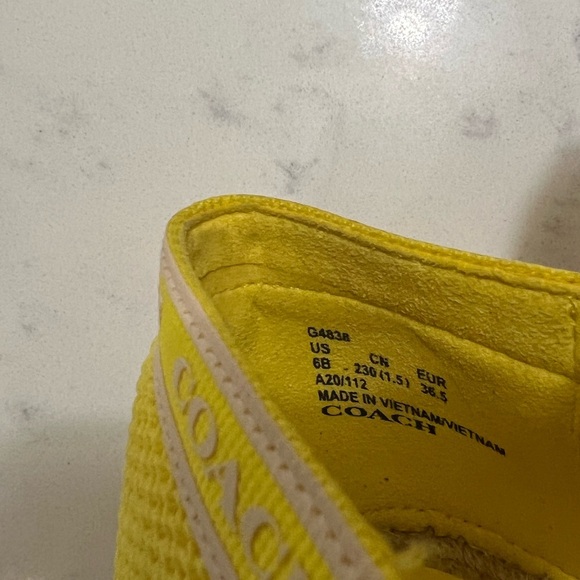 Coach Yellow Espadrille Flats - Picture 11 of 13